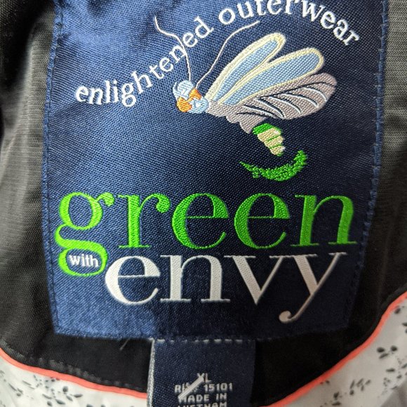 GREEN WITH ENVY Button Down Raincoat - Picture 5 of 6